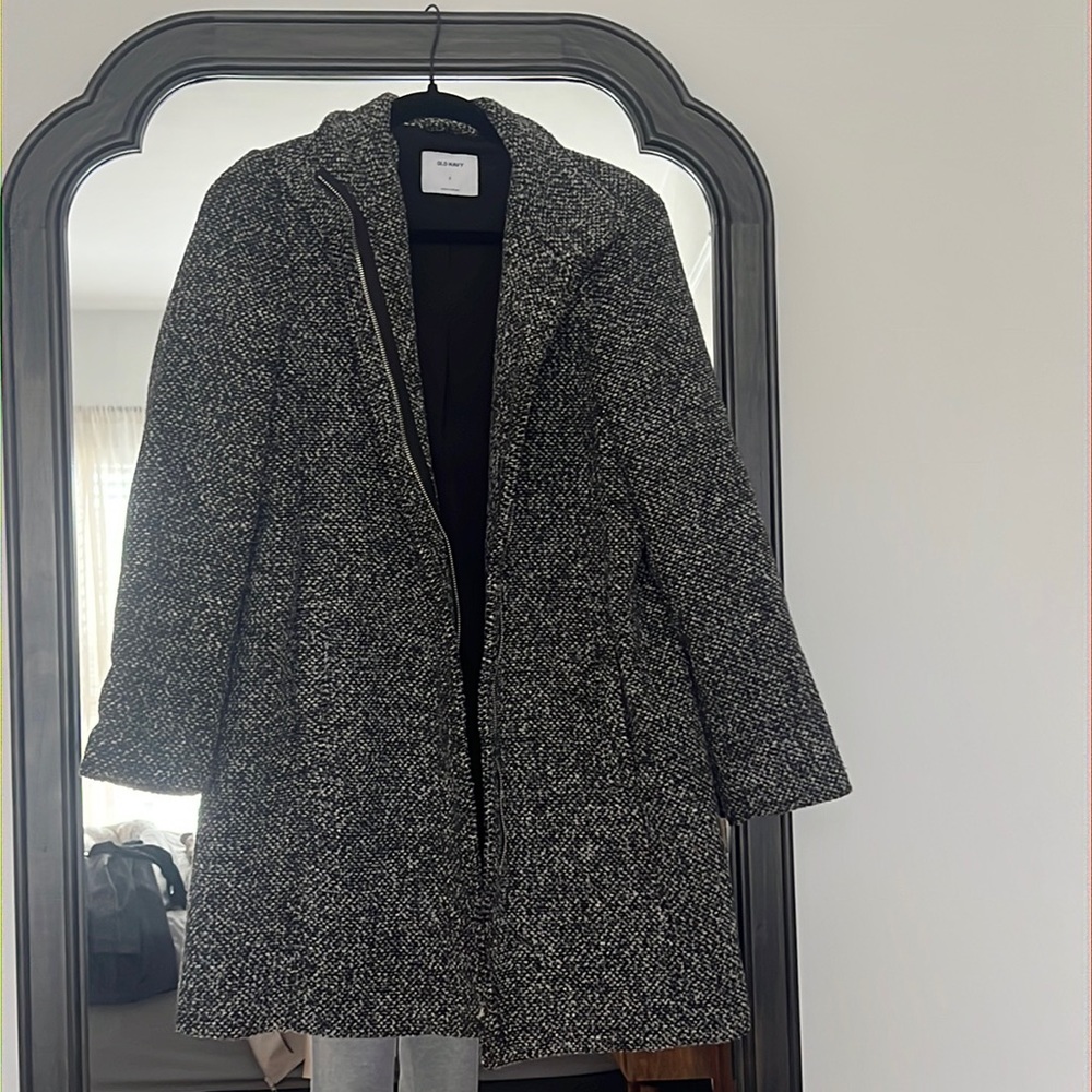 Black and white coat